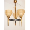 Vintage lampa sufitowa z mlecznymi kloszami